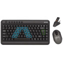 Wireless Keyboard & Mouse A4Tech, 2.4GHz, ENGLISH Keys, USB plug, A4-GKS-520DБеспроводный набор мини клавиатура + оптическая мышь (2.4 GHz). Запатентованная форма клавиш A-Shape.