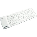 Keyboard Gembird Flexible keyboard, Bluetooth, white color, US keys, KB-BTF1-W-US