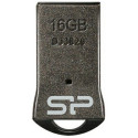 16 GB Silicon Power Touch T01 USB Flash Drive, Metal Black, Retail, USB2.0