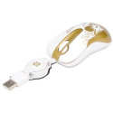 A4Tech Aloha Sunrise Retractable Glaser Travel Mini Mouse, 1000 dpi, 2xClick, TravelPouch, No More Double Click