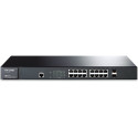 16-port 10/100/1000Mbps Switch  TP-LINK "TL-SG3216", 2xSFP expansion slot 16-port Pure-Gigabit L2 Managed Switch, 16 10/100/1000Mbps RJ45 ports including 2 combo SFP  slots, Port/Tag/MAC/Voice/Protocol-based VLAN, GVRP, STP/RSTP/MSTP, IGMP V1/V2/V3 Snoopi
