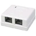 2 x Jack RJ-45 CAT5e half-shielded keystone jacks Surface mount box