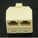 2xJack RJ-45 cat.6 one jack surface mount box with  full-shielded keystone jack, bulk
