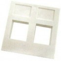 Face plate 2 port, Frech type, 45x45mm, LY-FP50