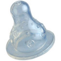 Tetina rotunda anti-colica din silicon  cu curgere reglata 2 buc.0024