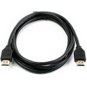 Cable HDMI to HDMI 1.0m, SVEN, male-male, 19m-19m (V1.3), Black 28AWG (круглый), 10,2 Гбит/сек, 100±10 (Ом), позолоченные разъемы и контакты (толщина покрытия -7,2 мкм), посеребренная бескислородная медь высокой очистки, тройное экранирование, Оплетка пол