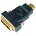 Adapter Gembird "A-HDMI-DVI-1", HDMI to DVI male-male adapter with gold-plated connectors, bulk HDMI 19pin male and DVI 18+1pin male connectors. High-Definition Multimedia Interface (HDMI) is the first industry-supported digital audio/video interface. HDM