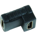 Adapter Gembird "A-HDMI-FFL", HDMI female-female 90 degrees bent adapter HDMI 19 pin female to HDMI 19 pin female 90 degrees angled gender changer