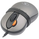 Mouse A4Tech, Optical  800 Dpi, USB, Grey, A4-AK-6D-2, for notebook "double-click" button