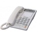 Telephone Panasonic KX-TS2365UAW, White, LCD, Sp-Phone 16-знач. ЖК-дисп. с часами, спикерфон, мелодия в реж. удерж. соед-я, однокн. набор 20 ном., ускор-й набор 10 ном., блокировка набора, выкл-е микроф., разъем для гарнитуры, электр. рег-р громк., индик-