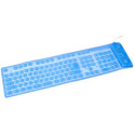 Keyboard Gembird Flexible keyboard, USB + PS/2 combo, ENGLISH keys Backlight, Blue, KB-109FEL1-BL-US