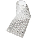 Keyboard Gembird Flexible keyboard, USB + PS/2 combo, ENGLISH keys Backlight, White, KB-109F-W