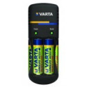 Varta Mini Charger 2-pos AA/AAA + 2 accumulator AA 2500mAh, Charging time: 10h. Зарядка 2 аккумуляторов (NiMH или NiCd) за ночь. Отключение по таймеру. Зарядный ток: ААА - 60-75 (± 20%) mA, АА - 160-185 (± 20%) mA.