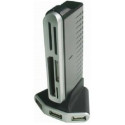 USB 2.0 Hub 4-port + card reader: CF/MD, MS/MS-PRO, SD/SDHC, MMC, MicroSD, XD, M2. Gembird"UHB-CT18" USB AM to MiniUSB 5 pin male cable