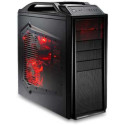 Case CoolerMaster Storm Scout, w/o PSU Model : SGC-2000-KKN1-GP Available Color : Black/All-Black Interior Material : Steel, ABS Plastic, PC, Mesh bezel Dimension : (D)489 x (W)219 X (H)495.5 mm  Weight : 8.7 kg / 19.23 lbs M/B Type : Micro-ATX/ATX 5.25"
