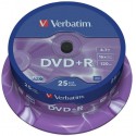 DVD+R 4.7GB, 16x, 25 Cake, Verbatim