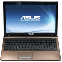 "Ноутбук ASUS K53E (15.6"" B960 4096M 500G)
15.6"" HD (1366x768) LED, Intel Pentium Dual Core B960 (2.2GHz, 2Mb), 4Gb (2Gbx2) PC3-10600, 500Gb 5400rpm, Intel HD GMA, HDMI, DVD-RW, Gbit NIC, 802.11n, Bluetooth, 3x USB, Card Reader, 0.3MP Webcam, DOS, 6-cel