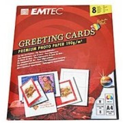 EMTEC A4 Фотобумага для открыток (Premium Photo Paper 190g/m) (8 листов) With Design Software