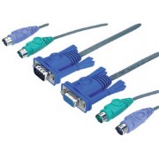 CC-KVM-10  Cable for Workstations CPU switch (CAS-241/441), HD15+MD6+MD6 (M/M),  3,0m