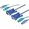 CC-KVM-10 Cable for Workstations CPU switch (CAS-241/441), HD15+MD6+MD6 (M/M), 3,0m
