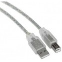 Cable USB, A-plug B-plug,  5.0 m, USB2.0  Premium quality with ferrite core, CCF-USB2-AMBM-15