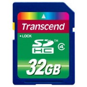 .32GB  SDHC Card (Class  4), Transcend "TS32GSDHC4" (R/W:18/6MB/s)
