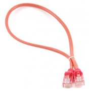 Patch Cord     0.25m, Red, PP12-0.25M/R, Cat.5E, molded strain relief 50u" plugs