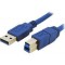 Cable USB CCP-USB3-AMBM-6, 1.8 m, USB3.0 super-speed A-plug B-plug, Gold-plated contacts, Blue