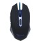 Gembird MUSG-001-B, Gaming Optical Mouse, 2400dpi adjustable, 6 buttons, Illuminated (Blue light) scroll wheel, logo and side accents; Non-slip rubberized ergonomic design, Practical tangle free nylon mesh cable, USB, Black