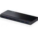 TP-Link UH700, USB3.0 Hub, 7 ports data transfer ports, rate of up to 5Gbps, Black, with External Power Adapter