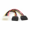 Cable Serial ATAx2   15 cm, Power, Gembird, CC-SATA-PSY