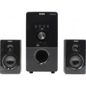 SVEN MS-2050 Black,  2.1 / 30W + 2x12.5W RMS, Bluetooch, FM-tuner, USB & SD card Input, Digital LED display, built-in clock, set the switch-off time, remote control, all wooden