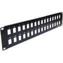 32 port BLANK patch panel, 2U 19"