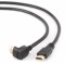 Cable HDMI to HDMI90° 3.0m Gembird male-male90°, V1.4, Black, CC-HDMI490-10, One jakc bent 90°