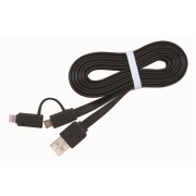 Cable Extension USB 2.0 1m CC-USB2-AMLM2-1m, USB 2.0 to 8-pin male connector(for Iphone) + male MicroUSB connector