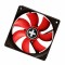 120mm Case Fan - XILENCE XPF120.R Fan, 120x120x25mm, 1300rpm, <21dBa, 44.7CFM, hydro bearing, Big 4Pin and 3Pin Molex, Black/Red