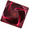 120mm Case Fan - XILENCE XPF120.TR Fan, Red LED, 120x120x25mm, 1400rpm, <21dBa, 68CFM, hydro bearing, Big 4Pin and 3Pin Molex, Black/Red