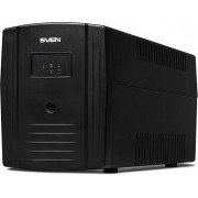 SVEN Pro 1000 (USB), Line-interactive UPS with AVR, 1000VA /720W, 3x Schuko outlets, 2x7AH, AVR: 175-280V, USB, RJ-45, Cold start function, Black