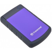 4.0TB (USB3.0) 2.5" Transcend "StoreJet 25H3P", Rubber Grey/Violet, Anti-Shock, One Touch Backup