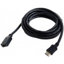 Cable HDMI male to HDMI female 0.5m  Cablexpert  male-female, V1.4, Black, CC-HDMI4X-0.5M-    http://cablexpert.com/item.aspx?id=9114
