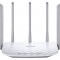 TP-LINK Archer C60, AC1350 Dual Band Wireless Router, Atheros, 867Mbps at 5Ghz + 450Mbps at 2.4Ghz, 802.11ac/a/b/g/n, 1 WAN + 4 LAN, Wireless On/Off and WPS button, 1xUSB port, 3 x 2.4GHz fixed antennas + 2 x 5GHz antennas