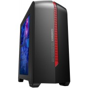 Case mATX GAMEMAX H601BR, Black-Red, w/o PSU, Transparent Panel, Rear 12cm Blue LED fanChassis:0.6mm mixed, Black painting interiorFront USB Ports: :  :  : USB2.0x 1 + USB3.0x 1  Front Audio Jackets :  :  : HD_AUDIO with VGA Card Fix UnitDrive Bays 5.25''