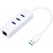 TP-LINK UE330, USB 3.0 3-Port Hub & Gigabit Ethernet AdapterAdds 3 additional USB 3.0^ ports that support transfer speed up to 5Gbps, 10 times faster than USB 2.0Adds Gigabit Ethernet network connectivity that supports transfer speed up to 1000MbpsCompact