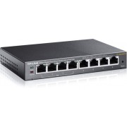 ".8-port Gigabit Easy Smart Switch with 4-Port PoE TP-LINK ""TL-SG108PE"", steel case
8 10/100/1000Mbps RJ45 ports 
With 4 PoE ports, data and power can be transferred on one single cable
Provides network monitoring, traffic prioritization and VLAN fea