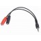 "CCA-417 3.5 mm 4-pin plug to 3.5 mm stereo + microphone sockets adapter cable, 20cm, Black - http://cablexpert.com/item.aspx?id=7544"