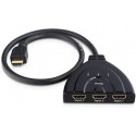 Switch HDMI Gembird  DSW-HDMI-35, HDMI 3 ports, built-in cable, Switches up to 3 HDMI sources to a single monitor, TV set or plasma screen, LED port indicators