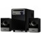 SVEN MS-110 Black, 2.1 / 5W+2x2.5W RMS, USB Flash, SD card, sub. wooden, (sub.4.0" + satl.2.4")