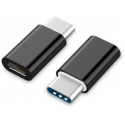 Adapter microUSB2.0-Type-C Gembird  A-USB2-CMmF-01, microUSB2.0 to Type-C adapter,  MicroUSB (female) to USB type-C (male)