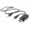 Adapter HDMI-VGA Gembird A-HDMI-VGA-02, HDMI to VGA and audio adapter, single port, Converts digital HDMI input (19 pin male, v.1.4) into analog VGA output (DB15 female) + 3.5 mm audio