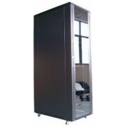 19" 46U Standard Floor Rack, SN-ROCK 46U-08-10-2ДП-РТ-ДП-4БГ, 800х1000х2235*, Perforated Door, Black